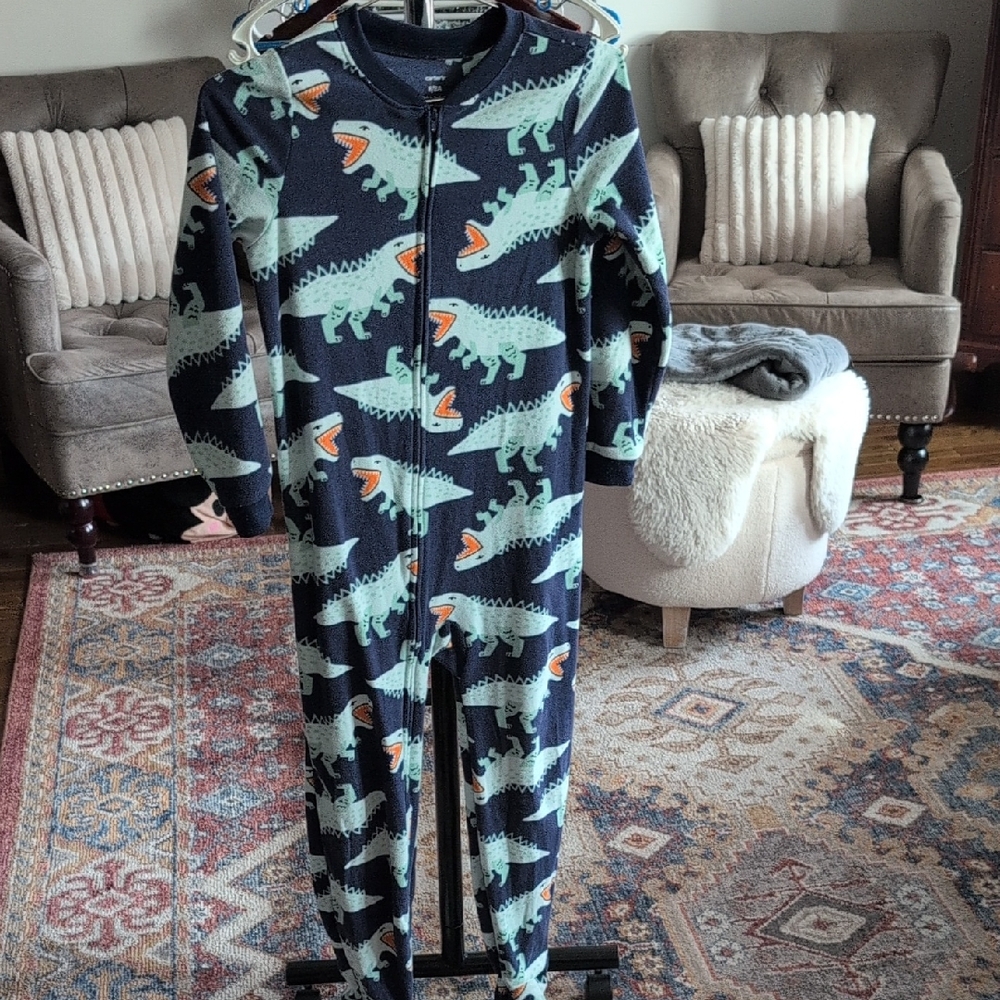 Carter's Kids Dinosaur Print One Piece Footed Pajama